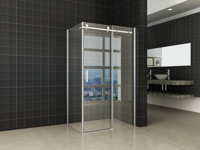 Douchecabine Wiesbaden rechthoek schuifdeur 120x80cm 8mm NANO coating - thumbnail