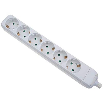 VB 41134 tafelcontactdoos 6-voudig + ra zonder snoer wit