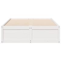 Bedframe zonder matras massief grenenhout wit 135x190 cm - thumbnail