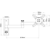 SpeaKa Professional SP-6514852 Monitor-wandbeugel 1-voudig 33,0 cm (13) - 76,2 cm (30) Zilver Kantelbaar, Zwenkbaar - thumbnail