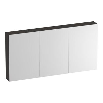 Brauer Impress Spiegelkast 140 cm - zonder Verlichting - Met 3 Dubbelzijdige Spiegeldeuren - Timber Anthracite