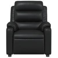 Fauteuil verstelbaar kunstleer zwart - thumbnail