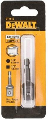 DeWalt Accessoires impact slagschroefadapter 1/4" hex naar 1/2" - dt7512-qz