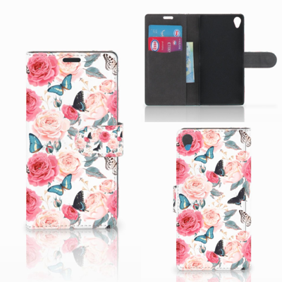 Sony Xperia Z3 Hoesje Butterfly Roses Sony Xperia Z3 Hoesje Butterfly Roses