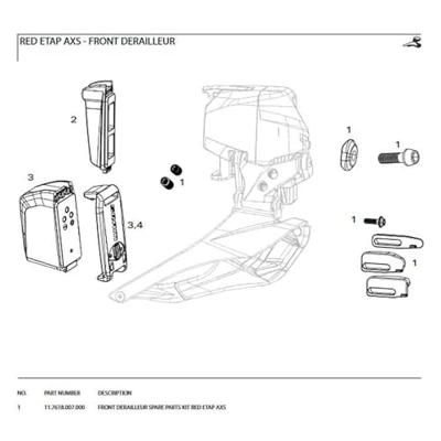 Sram Derad v red axs spare parts kit
