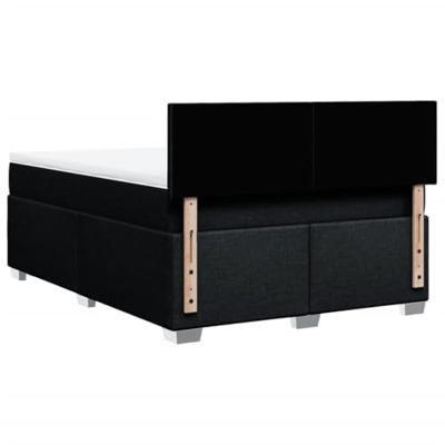 Boxspring met matras stof zwart 140x190 cm