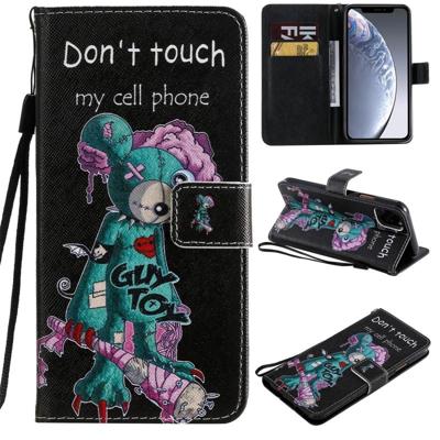 Voor iPhone 11 Pro Max geschilderd patroon horizontale Flip lederen draagtas met portemonnee & houder & kaartsleuven & Lanyard (One-Eyed Mouse) Voor iPhone 11 Pro Max geschilderd patroon horizontale Flip lederen draagtas met portemonnee & houder & kaartsleuven & Lanyard (One-Eyed Mouse)