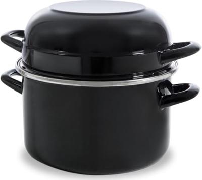 Mosselpan Emaille 24 cm Zwart