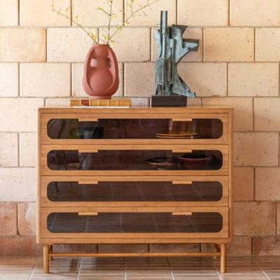 Dutchbone Ladekast 'Caroun' Bamboe, 88 x 105cm