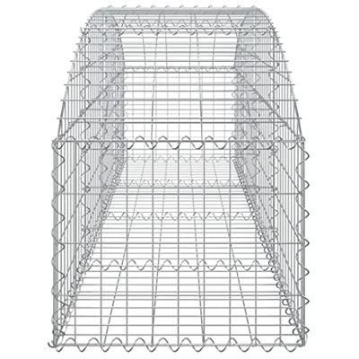 VidaXL Schanskorf gewelfd 200x50x40/60 cm gegalvaniseerd ijzer VidaXL Schanskorf gewelfd 200x50x40/60 cm gegalvaniseerd ijzer