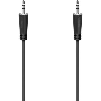 Hama Audiokabel 3,5-mm-jack - 3,5-mm-jack, stereo, 5,0 m Mini jack kabel Zwart