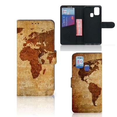 Samsung Galaxy M31 | Flip Cover | Wereldkaart