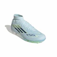 adidas F50 Sparkfusion League Gras / Kunstgras Voetbalschoenen (MG) Dames Lichtblauw Donkerblauw Neongeel - thumbnail