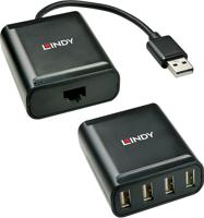 Lindy hub & concentrator USB 2.0 Zwart - thumbnail