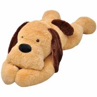 vidaXL Knuffelbeest hond 120 cm pluche bruin - thumbnail