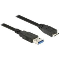 DELOCK Kabel USB 3.0 Type-A stekker > USB 3.0 Type Micro-B stekker 1,0 m zwart - thumbnail
