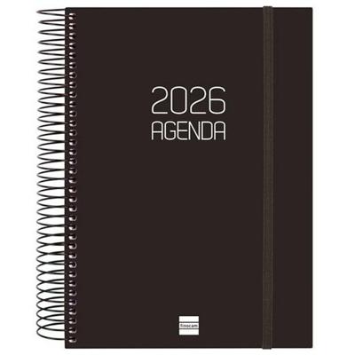 Agenda Finocam OPAQUE Zwart A5 15,5 x 21,2 cm 2026
