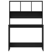 Bureau met schappen 102x45x148 cm bewerkt hout zwart eikenkleur - thumbnail