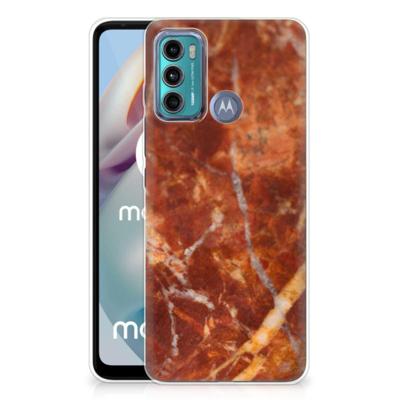 Motorola Moto G60 | TPU | Siliconen hoesje | Marmer Bruin Motorola Moto G60 | TPU | Siliconen hoesje | Marmer Bruin
