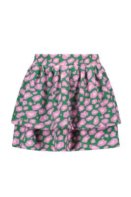 B.Nosy zomer rok meisjes - groen/roze AOP - 2-laags - Ruth