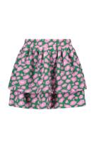 B.Nosy zomer rok meisjes - groen/roze AOP - 2-laags - Ruth - thumbnail