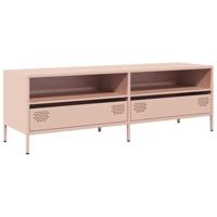 Tv-meubel 135x39x43,5 cm koudgewalst staal roze - thumbnail