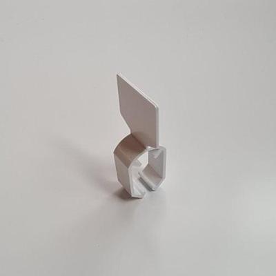 Maataanduider met klem wit blanco