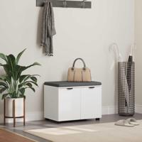 Halbank met kussen met opslag met de deur Wit 60 x 38 x 46 cm - thumbnail