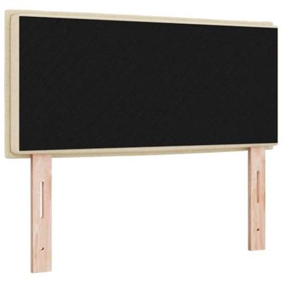 LED Hoofdbord met LED-striplichten Crème 80 cm Polyester