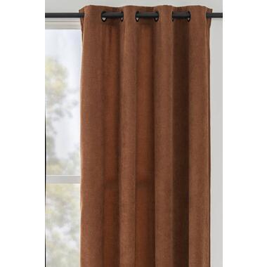 Gordijn Indy - bruin - 140x280 cm (1 stuk) - Leen Bakker