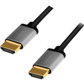 LogiLink HDMI AV Aansluitkabel [1x HDMI-stekker - 1x HDMI-stekker] 5 m Zwart-grijs
