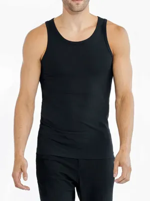 Gianvaglia heren hemd- 100% katoenen heren singlet / onderhemd - M - Zwart - M