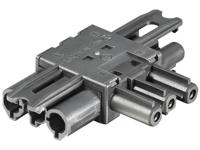 BACHMANN verdeelblok WIELAND GST18 1xIn/2xOut, plat, zwart - thumbnail