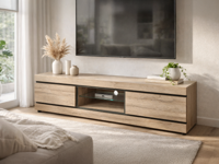 TV-meubel MARNOIX 2 lades franse eik - thumbnail