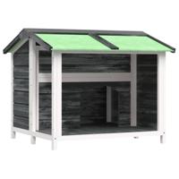 VidaXL Hondenhok 96x87x80,5 cm massief grenenhout grijs - thumbnail