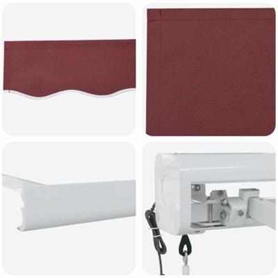 Luifel automatisch uittrekbaar 400x300 cm bordeauxrood