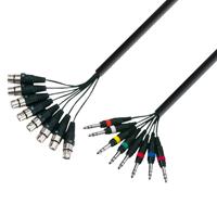Adam Hall 3 Star L8 FV 0300 multikabel 8 x XLR female naar 8 x Jack TRS 3 m - thumbnail