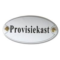Emaille deurbord ovaal Provisiekast - thumbnail