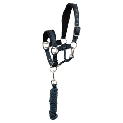 BR Mini Horse Halsterset donkerblauw maat:cob