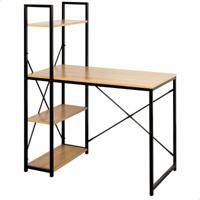 Bureau met plank Max Home Staal Melamine spaanderplaat 120 x 12 x 64 cm - thumbnail