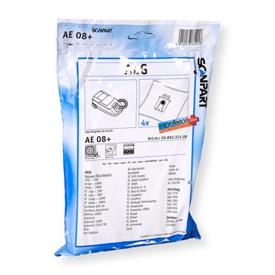 Scanpart Stofzuigerzakken AE08+ 4 stuks Scanpart Stofzuigerzakken AE08+ 4 stuks