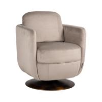 Richmond Draaibare Fauteuil 'Turner' Velvet, kleur Khaki - thumbnail