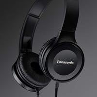 Panasonic RP-HF100ME On Ear koptelefoon Kabel Stereo Zwart Vouwbaar, Headset Mobiele telefoon - thumbnail