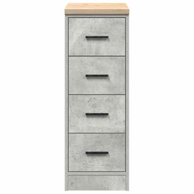 VidaXL Garagekast 30x51x85 cm massief grenenhout betongrijs