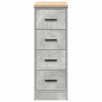 Garagekast 30x51x85 cm massief grenenhout betongrijs - thumbnail