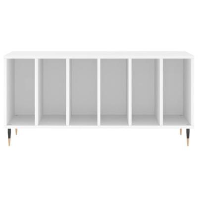 Platenkast 100x38x48 cm bewerkt hout wit