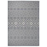 VidaXL Buitenkleed met patroon platgeweven 160x230 cm blauw - thumbnail