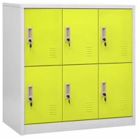 Lockerkast 90x45x92,5 cm staal lichtgrijs en groen - thumbnail