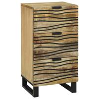 Dressoir met lade Bruin 40 x 33 x 75 cm massief mangohout - thumbnail