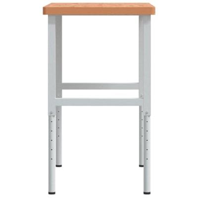 Werkbank rechthoekig 100x60x(73-99,5) cm massief beukenhout